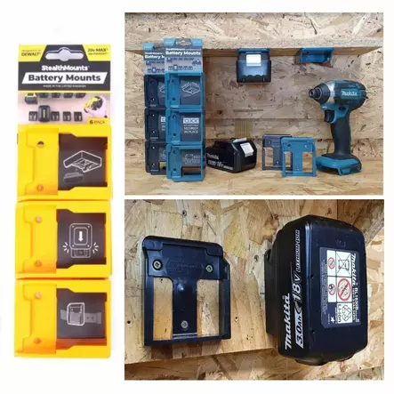 Akunpidike DEWALT akulle 6kpl StealtMounts - Akkuporakoneet - 650327936560 - 1