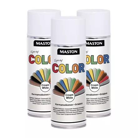 3 x Spraymaali Color Kermanvalkoinen 400 - Spraymaalit - 6412490036614R3 - 1