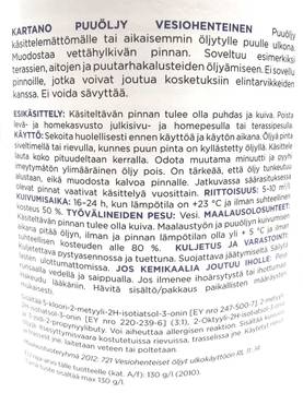 PUUÖLJY 0,9L RUSKEA KARTANO - Puuöljyt ja puunsuoja-aineet - 6438168097923 - 2